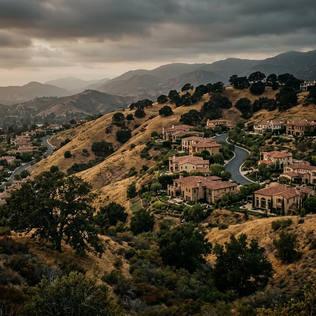 Calabasas hillside neighborhood in the Santa Monica Mountains