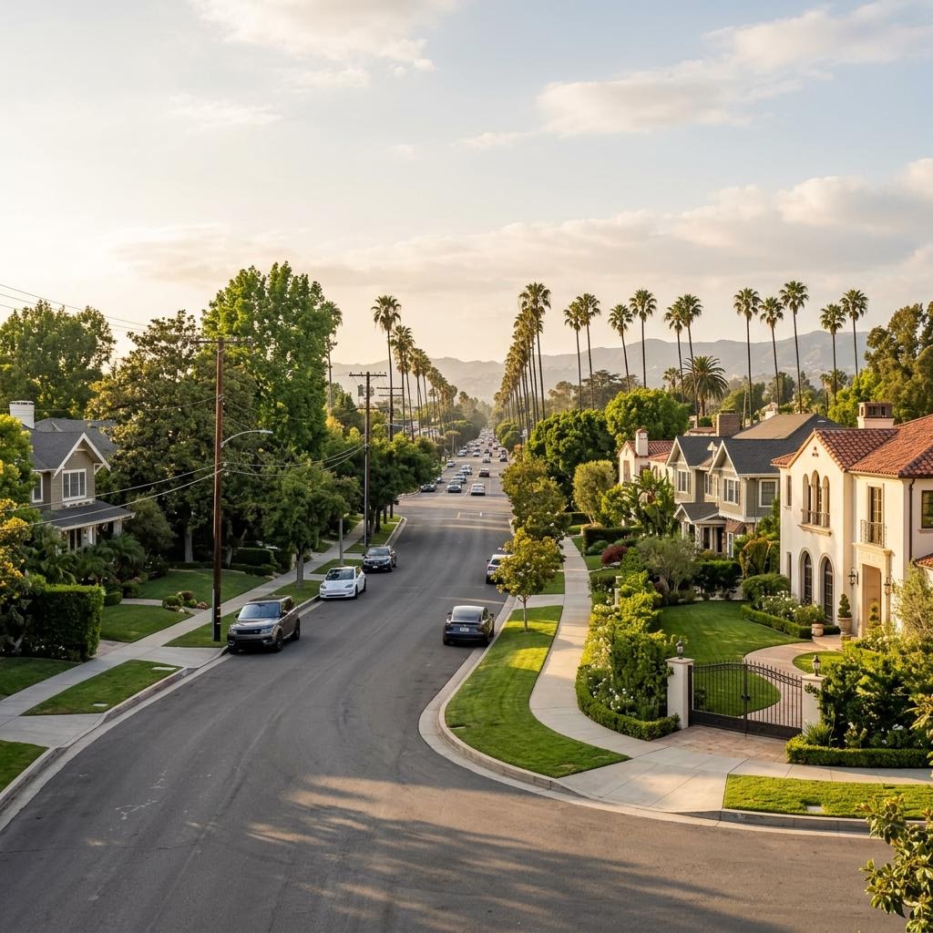 Encino neighborhood in the San Fernando Valley near Ventura Boulevard