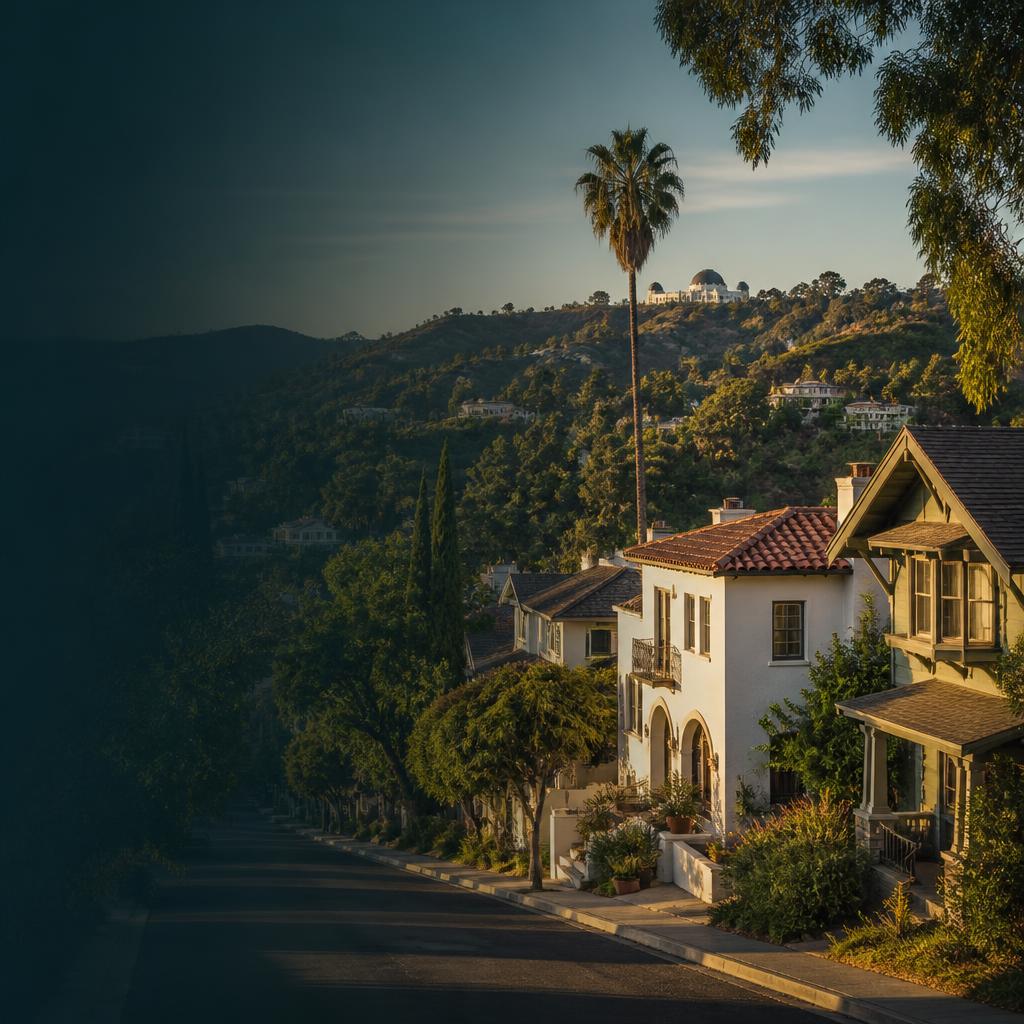 Casa Craftsman en una ladera arbolada de Los Feliz, Los Ángeles