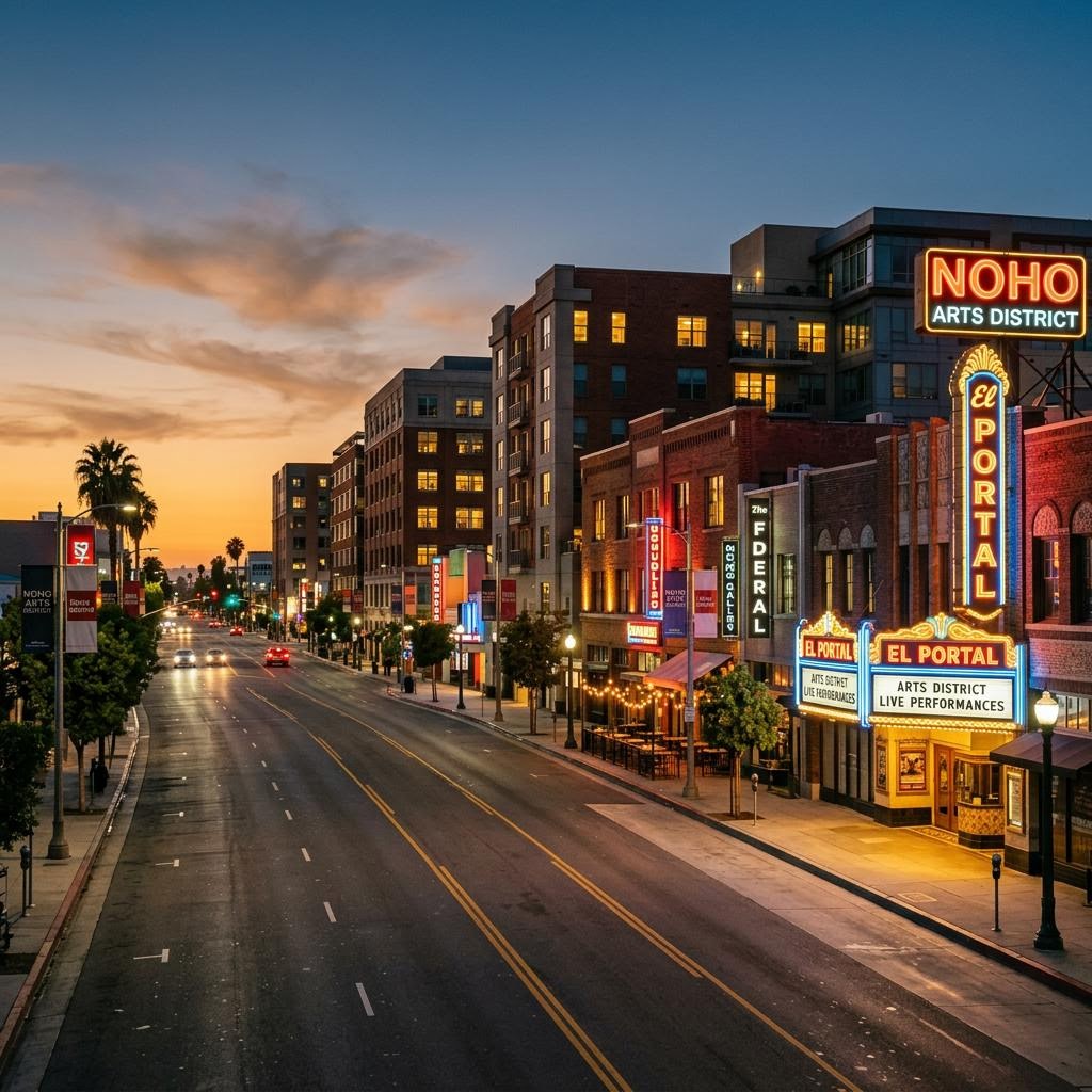 North Hollywood NoHo Arts District along Lankershim Boulevard