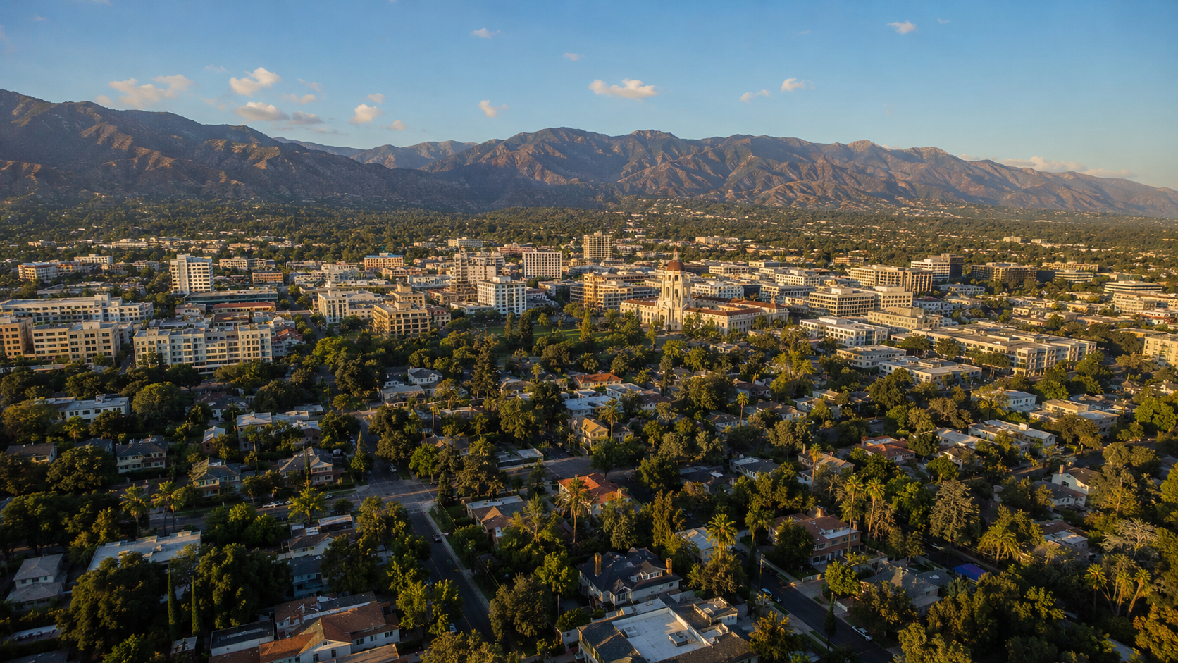 Pasadena architecture and streetscape