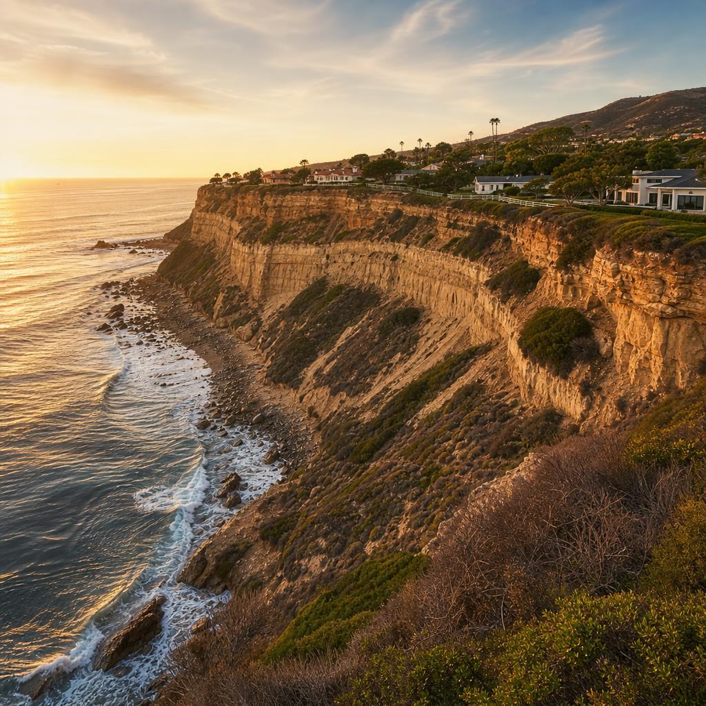 Rancho Palos Verdes coastal bluffs on the Palos Verdes Peninsula