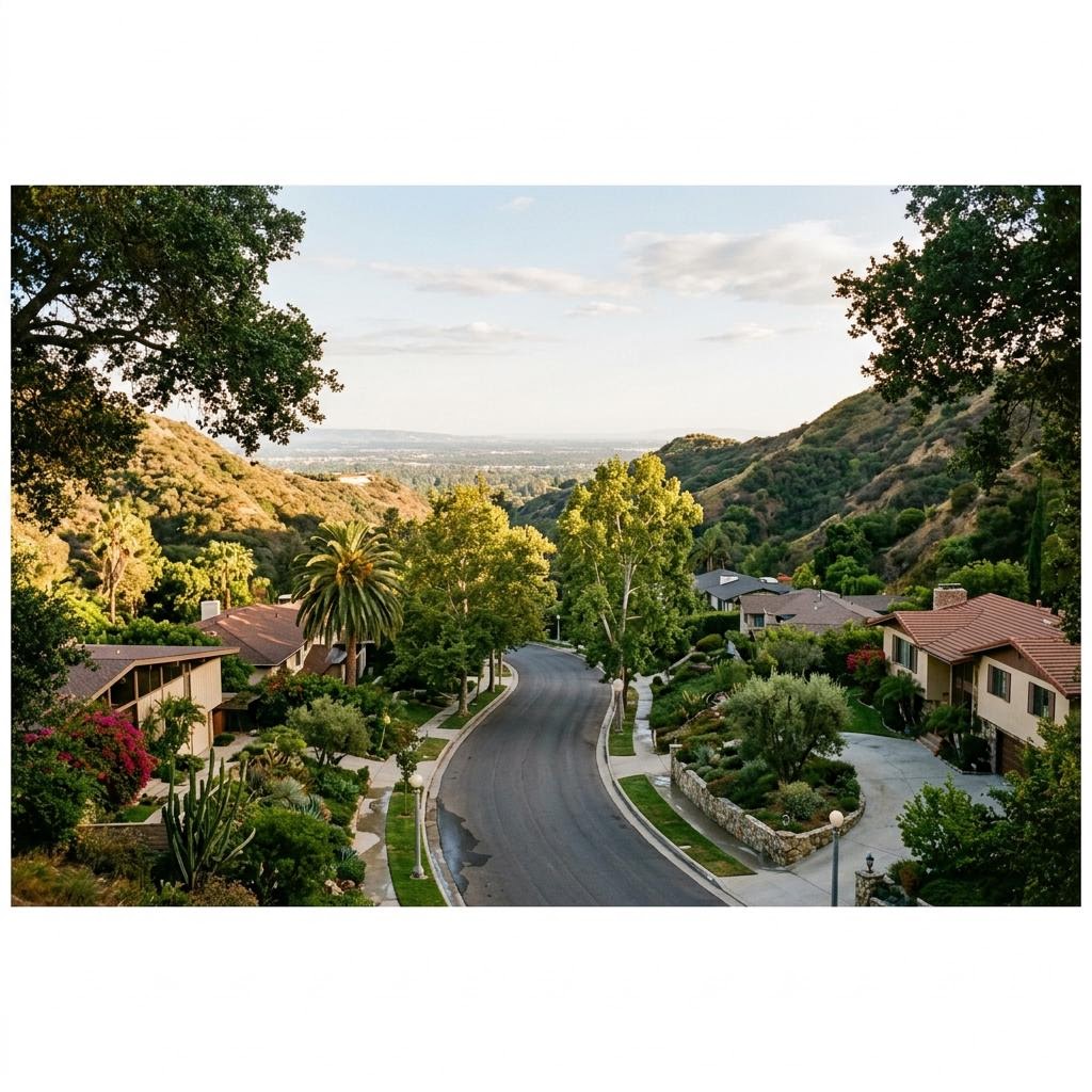 Studio City neighborhood near Fryman Canyon in the San Fernando Valley