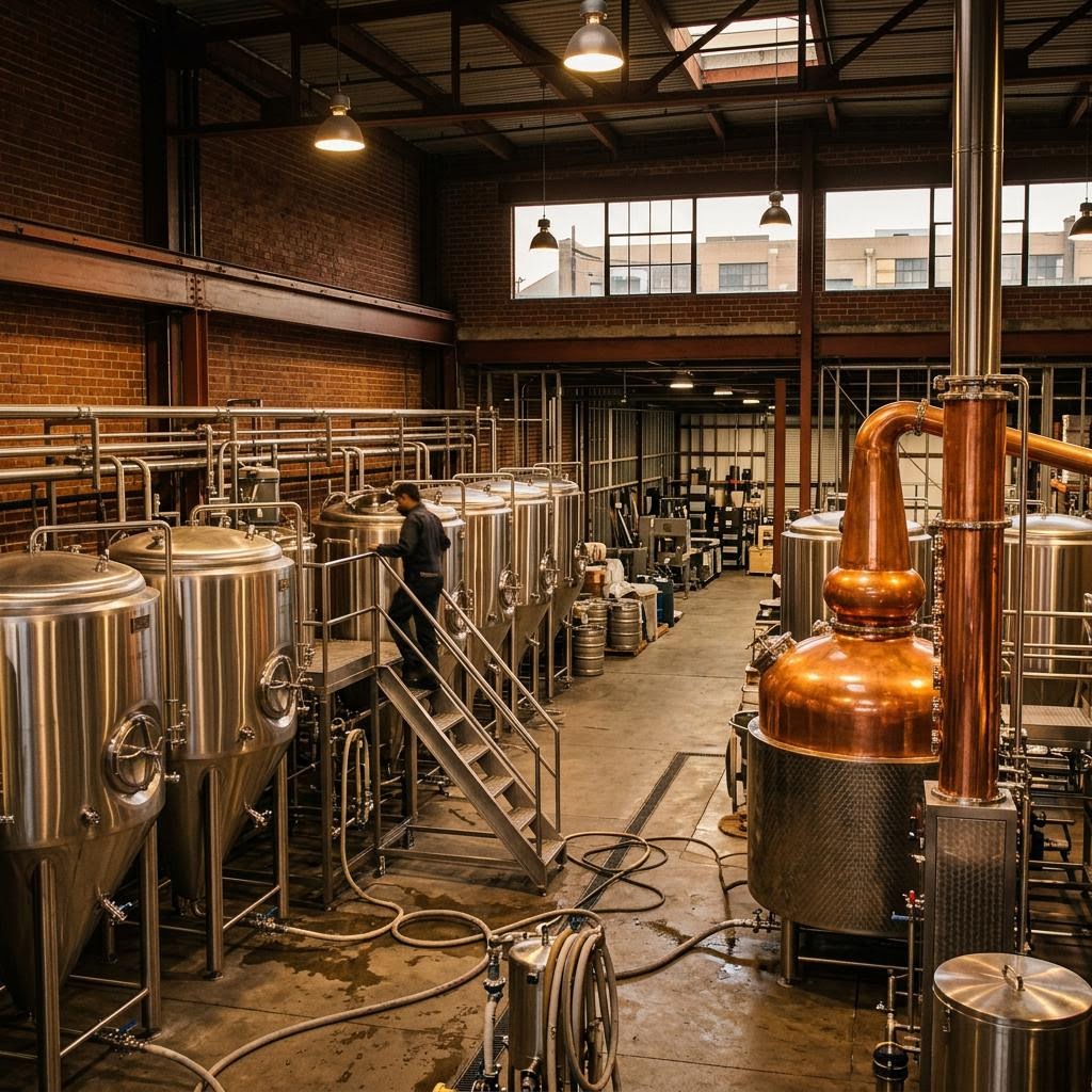 Brewery, winery, and distillery production facility